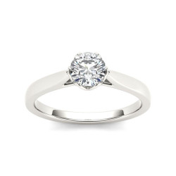 White Gold 3/4ct TDW Diamond Exquisite Engagement Ring - Handcrafted By Name My Rings™