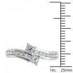White Gold 3/4ct TDW Two-Stone Diamond Engagement Ring - Handcrafted By Name My Rings™