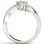 White Gold 5/8ct TDW Two-Stone Diamond Engagement Ring - Handcrafted By Name My Rings™