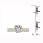 Gold 1 1/4ct TDW Diamond Criss-Cross Shank Bridal Ring - Handcrafted By Name My Rings™
