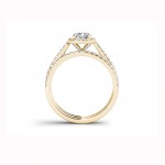 Gold 1 1/4ct TDW Diamond Criss-Cross Shank Bridal Ring - Handcrafted By Name My Rings™