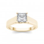 Gold 1 1/4ct TDW Diamond Princess-cut Solitaire Ring - Handcrafted By Name My Rings™