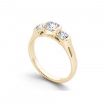 Gold 1 1/4ct TDW Diamond Three Stone Anniversary Ring - Handcrafted By Name My Rings™