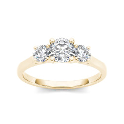 Gold 1 1/4ct TDW Diamond Three-Stone Anniversary Ring - Handcrafted By Name My Rings™
