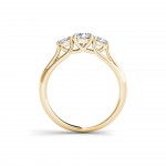 Gold 1ct TDW 3-stone Diamond Ring - Handcrafted By Name My Rings™