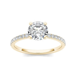 Gold 1ct TDW Diamond Classic Engagement Ring - Handcrafted By Name My Rings™