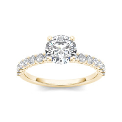 Gold 1ct TDW Diamond Engagement Ring - Handcrafted By Name My Rings™