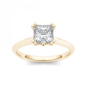Gold 1ct TDW Diamond Princess-Cut Exquisite Ring - Handcrafted By Name My Rings™