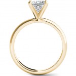 Gold 1ct TDW Diamond Princess Cut Solitaire Engagement Ring - Handcrafted By Name My Rings™
