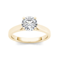 Gold 1ct TDW Diamond Solitaire Engagement Ring - Handcrafted By Name My Rings™