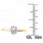 Gold 1ct TDW Diamond Solitaire Ring - Handcrafted By Name My Rings™