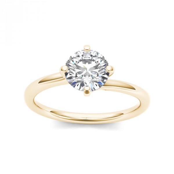 Gold 1ct TDW Diamond Solitaire Ring - Handcrafted By Name My Rings™