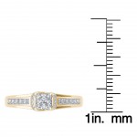 Gold 1ct TDW Princess-cut Diamond Engagement Ring - Handcrafted By Name My Rings™