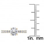 Gold 2 1/2ct TDW Diamond Engagement Ring - Handcrafted By Name My Rings™