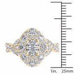 Gold 2 1/2ct TDW Oval Shape Diamond Halo Engagement Ring - Handcrafted By Name My Rings™