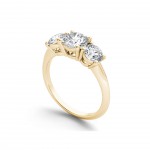 Gold 2ct TDW 3-stone Diamond Ring - Handcrafted By Name My Rings™