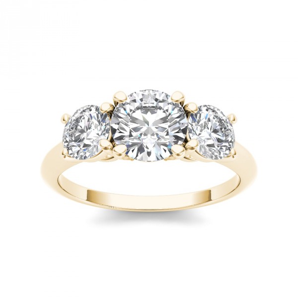 Gold 2ct TDW 3-stone Diamond Ring - Handcrafted By Name My Rings™