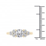Gold 2ct TDW Diamond Engagement Ring - Handcrafted By Name My Rings™
