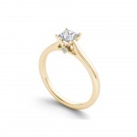 Gold 3/4ct TDW Classic Princess-Cut Diamond Engagement Ring - Handcrafted By Name My Rings™