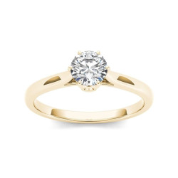 Gold 3/4ct TDW Diamond Classic Engagement Ring - Handcrafted By Name My Rings™