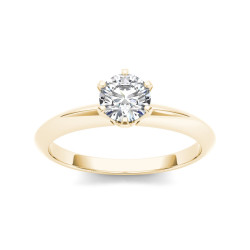 Gold 7/8ct TDW Diamond Classic Engagement Ring - Handcrafted By Name My Rings™