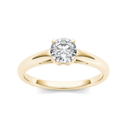 Gold 7/8ct TDW Diamond Classic Engagement Ring - Handcrafted By Name My Rings™