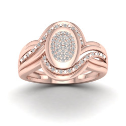 1/5ct TDW Diamond Cluster Ring - Handcrafted By Name My Rings™