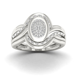 1/5ct TDW Diamond Cluster Ring - Handcrafted By Name My Rings™