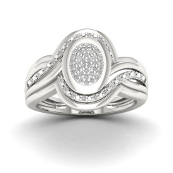 1/5ct TDW Diamond Cluster Ring - Handcrafted By Name My Rings™