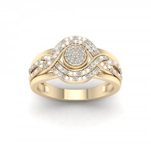 1/6ct TDW Diamond Cluster Ring - Handcrafted By Name My Rings™