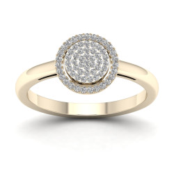 1/6ct TDW Diamond Halo Engagement Ring - Handcrafted By Name My Rings™