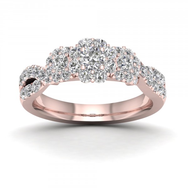 1ct TDW Diamond Bypass Ring - Handcrafted By Name My Rings™