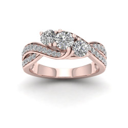 1ct TDW Diamond Three Stone Engagement Ring - Handcrafted By Name My Rings™