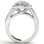 2ct TDW Diamond Halo Engagement Ring - Handcrafted By Name My Rings™