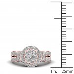 3/4ct TDW Diamond  Halo Engagement Ring - Handcrafted By Name My Rings™