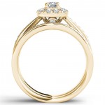 5/8ct TDW Diamond Halo Bridal Set - Handcrafted By Name My Rings™