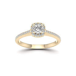 5/8ct TDW Diamond Halo Engagement Ring - Handcrafted By Name My Rings™
