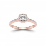 5/8ct TDW Diamond Halo Engagement Ring - Handcrafted By Name My Rings™