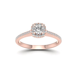 5/8ct TDW Diamond Halo Engagement Ring - Handcrafted By Name My Rings™