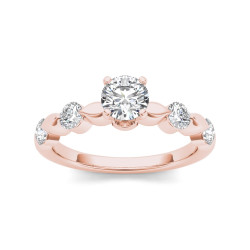 Rose Gold 1ct TDW Diamond Classic Engagement Ring - Handcrafted By Name My Rings™