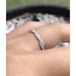 Full Eternity Twisted Diamond Band - Intertwined Wedding Band - Handcrafted By Name My Rings™