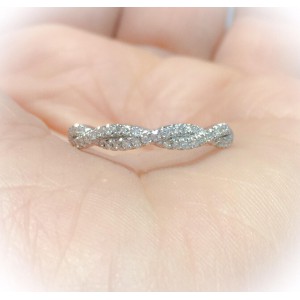 Full Eternity Twisted Diamond Band - Intertwined Wedding Band - Handcrafted By Name My Rings™