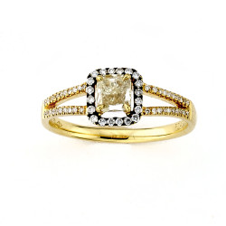 Diamonds for a Cure Gold 5/8ct TDW Yellow Diamond Cocktail Ring - Handcrafted By Name My Rings™