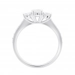 White Gold 1ct TDW Round Diamond 3-Stone Engagement Ring - Handcrafted By Name My Rings™