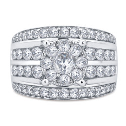 White Gold 3ct TDW Diamond Ring - Handcrafted By Name My Rings™