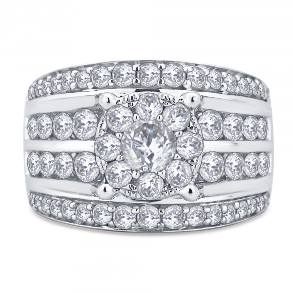 White Gold 3ct TDW Diamond Ring - Handcrafted By Name My Rings™