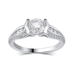 White Gold 1 1/2ct TDW Diamond Engagement Ring comes in a box. G-H/SI-I1 - Handcrafted By Name My Rings™