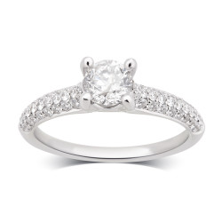 White Gold 1 1/2ct TDW Diamond Engagement Ring comes in a box. G-H/SI-I1 - Handcrafted By Name My Rings™