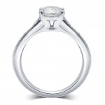 White Gold 1 1/3ct TDW Diamond Engagement Ring comes in a box. G-H/SI-I1 - Handcrafted By Name My Rings™