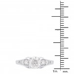 White Gold 1 3/8ct TDW Diamond Engagement Ring comes in a box. G-H/SI-I1 - Handcrafted By Name My Rings™